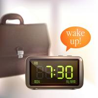 Digital alarm clock background vector