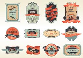 Etiquetas retro originales colección de emblemas. vector