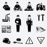 Conjunto de iconos de ingeniería vector