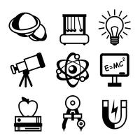 Physics Science Icons vector
