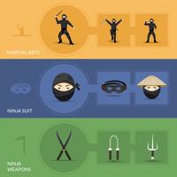 Set de Banners Ninja vector