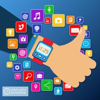 Smart watch background vector