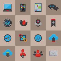 Social Media Icons Set vector