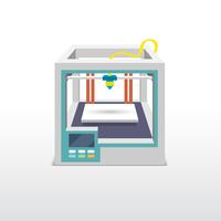 Printing 3d emblem vector