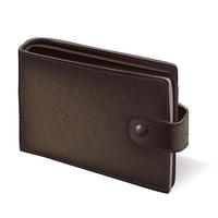 Modern black wallet with leather texture vector