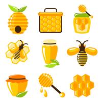 Honey icons set