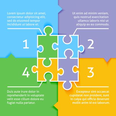 Puzzle infographic background