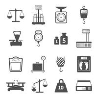 Scales Weight Icons Set vector