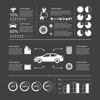 Auto service infographic vector