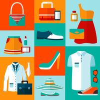 Shopping fashion design elements vector