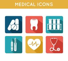 Cuidado de la salud conjunto de iconos médicos vector
