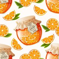 Orange jam seamless pattern vector