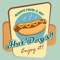 Cartel de hot dog vector