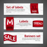 Clothing labels banners
