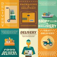 Delivery Poster Set vector