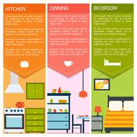 House interior banners vector