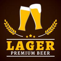 Lager cerveza poster vector