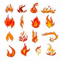 Fire icon sketch vector