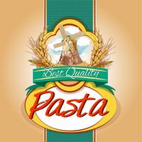 Etiqueta de paquete de pasta vector