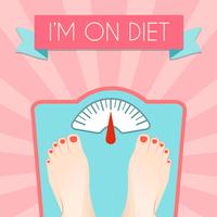 Healthy diet weight poster vector