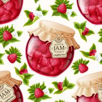 Raspberry jam seamless pattern vector