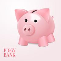 Piggy bank poster vector