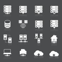 Hosting Network Icons vector