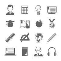 Conjunto de iconos de e-learning vector