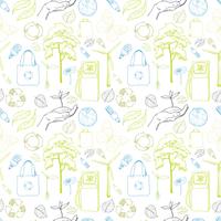 Seamless ecology and environment pattern vector