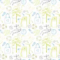 Seamless ecology and environment pattern vector