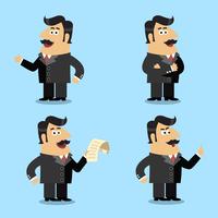 Business life shareholder poses vector