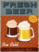 Beer retro poster vector