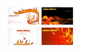 Business card fire vector