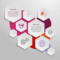 Elementos de diseño de infografías de negocios de papel vector