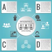 Empresarios reunidos infografías vector