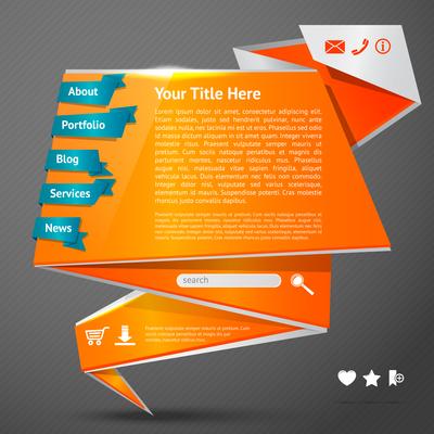 Origami website template