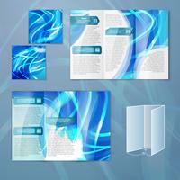 Blue brochure template vector