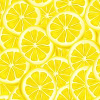Sliced lemon seamless background vector