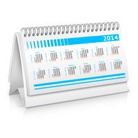 Desk calendar mockup vector