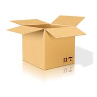 Open realistic cardboard box vector