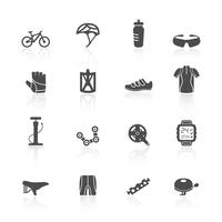 Conjunto de iconos de bicicleta vector