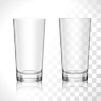 Empty glasses set vector