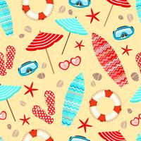 Seamless summer holiday pattern vector