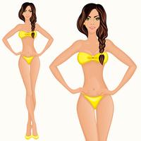 Bikini girl vector