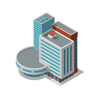 Office building isometric vector