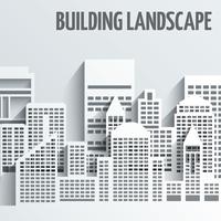 Building landscape emblem vector