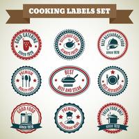 Cooking chef labels vector