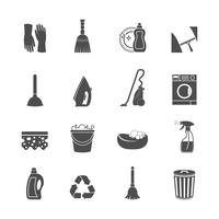 Cleaning icon set vector