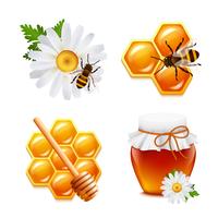 Honey icons set