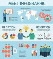 Business People Meeting Infographics vector